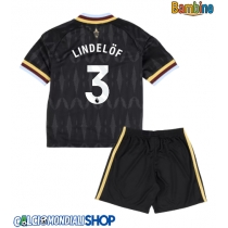Maglie da calcio Aston Villa Victor Lindelof #3 Seconda Maglia Bambino 2026-27 Manica Corta + Pantaloni corti)